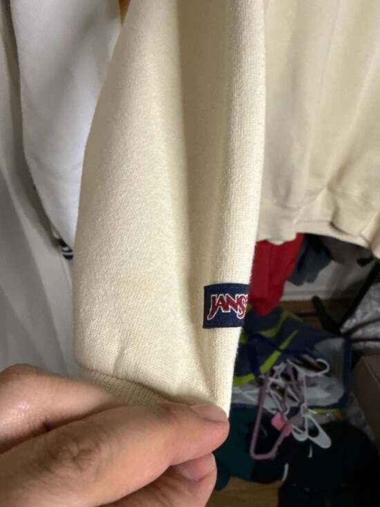 90s JanSport Drexel University MOM Embroidered Crewneck Sweatshirt Cream Small - Picture 5 of 8